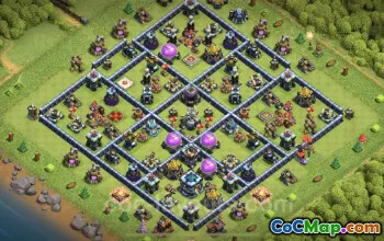 TH13 Farming Base with Link & Anti-Air | Clash of Clans #25809