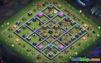 TH13 Farming Base with Link - Anti Everything Design #25795