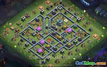 TH13 Farming Base with Link - Anti Everything Design #25796