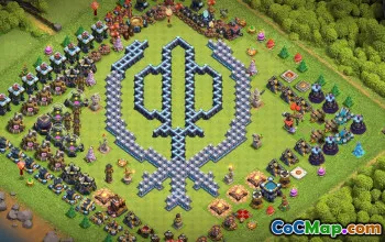 town hall 13, funny/progress base layout #37540