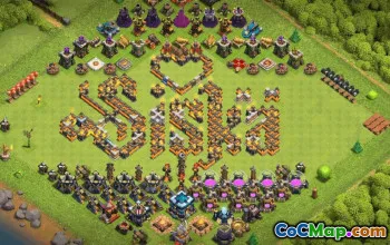 town hall 13, funny/progress base layout #38193