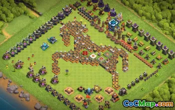 town hall 13, funny/progress base layout #38352