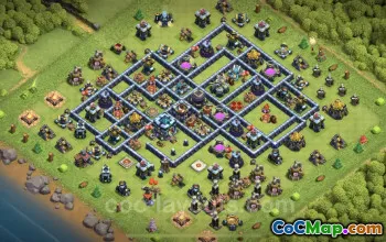 TH13 Hybrid Farming Base Link - Clash of Clans Design #25819