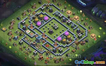 TH13 Hybrid Farming Base with Link - Clash of Clans #25689