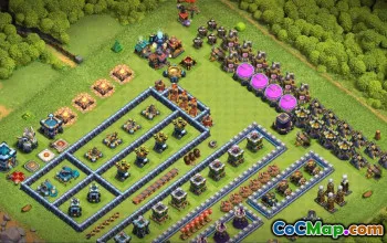 town hall 13, hybrid base layout #43970