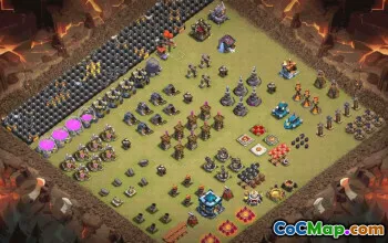 Top Town Hall 13 Base Layout with Copy Link #35564