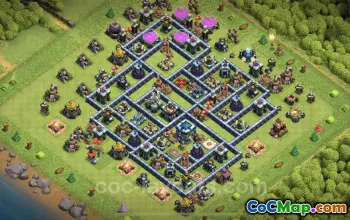 TH13 Trophy Base | Anti-Everything Defense Link - COC #25952