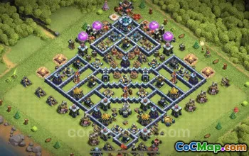 TH13 Trophy Base Link - Anti Everything Defense | COC #21274