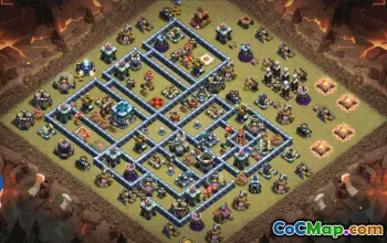 town hall 13, trophy/war base layout #33991