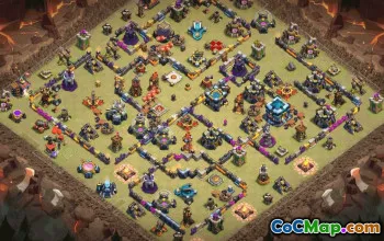 town hall 13, trophy/war base layout #33997
