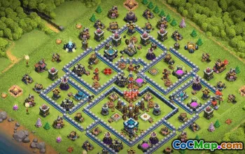 town hall 13, trophy/war base layout #34259