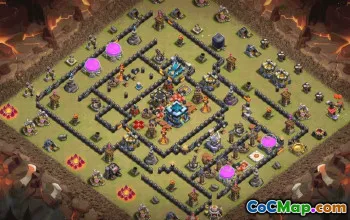 town hall 13, trophy/war base layout #34333