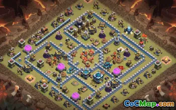 town hall 13, trophy/war base layout #34347