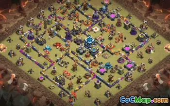 Town Hall 13 Base Layout Copy #34398