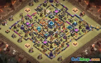 town hall 13, trophy/war base layout #34407