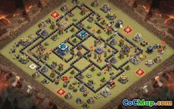 town hall 13, trophy/war base layout #34408