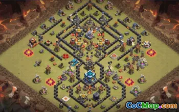 town hall 13, trophy/war base layout #34409
