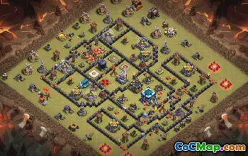 town hall 13, trophy/war base layout #34419