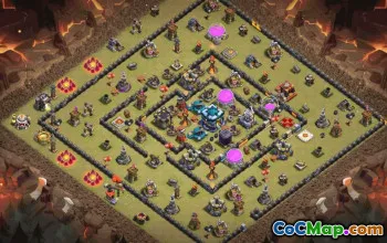 town hall 13, trophy/war base layout #34539