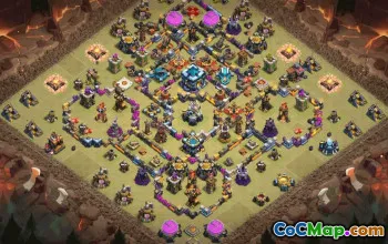 town hall 13, trophy/war base layout #34554