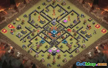 town hall 13, trophy/war base layout #34649