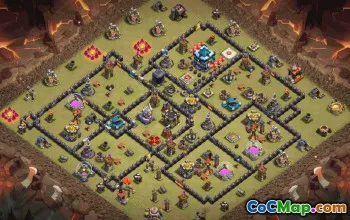 town hall 13, trophy/war base layout #34652