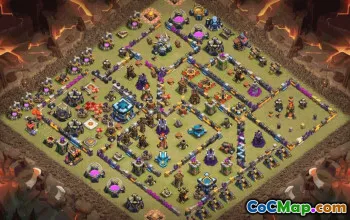 town hall 13, trophy/war base layout #34910