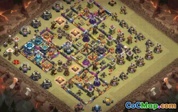 town hall 13, trophy/war base layout #35029