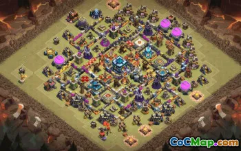 town hall 13, trophy/war base layout #35353