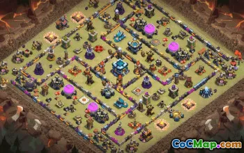 town hall 13, trophy/war base layout #35355