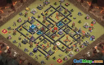 town hall 13, trophy/war base layout #35420