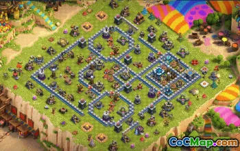 town hall 13, trophy/war base layout #35476