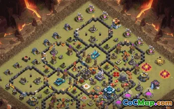 town hall 13, trophy/war base layout #35690