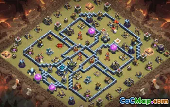 town hall 13, trophy/war base layout #36762