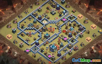 town hall 13, trophy/war base layout #36976