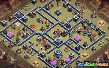 town hall 13, trophy/war base layout #37509