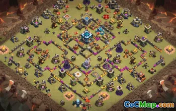 town hall 13, trophy/war base layout #37547