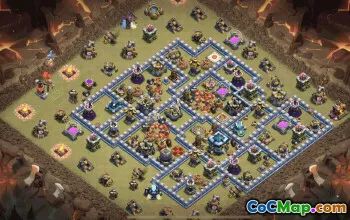 town hall 13, trophy/war base layout #37554