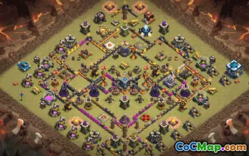 town hall 13, trophy/war base layout #37558