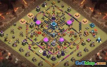 town hall 13, trophy/war base layout #37574
