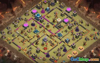 town hall 13, trophy/war base layout #37620