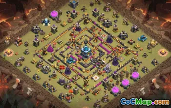 town hall 13, trophy/war base layout #37687