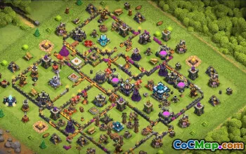 town hall 13, trophy/war base layout #37750