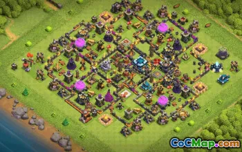 town hall 13, trophy/war base layout #37764