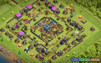 town hall 13, trophy/war base layout #37768