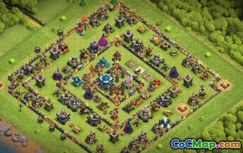 town hall 13, trophy/war base layout #37781