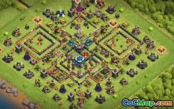 town hall 13, trophy/war base layout #37783