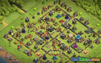 town hall 13, trophy/war base layout #37786