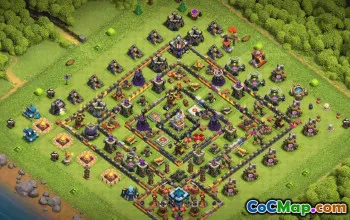 town hall 13, trophy/war base layout #37787