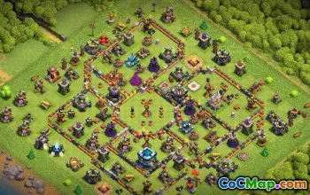 town hall 13, trophy/war base layout #38026